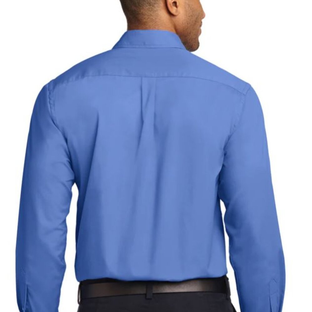 Easy Care Wrinkle Resistant Long Sleeve Button Down Shirt w/ Pocket - Picture 4 of 8